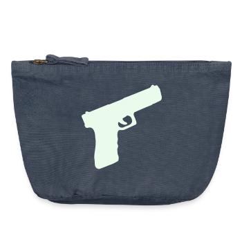 Pistol Weapon - Vintage Zip Pouch 18 x 21 cm - vintage denim - Front