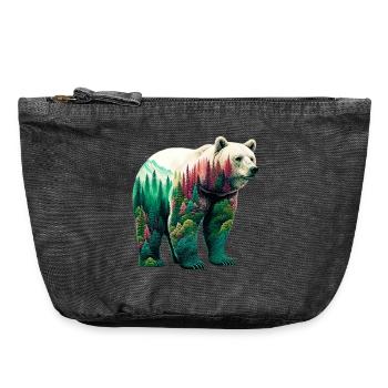 Bear - Vintage Zip Pouch 18 x 21 cm - vintage black - Front
