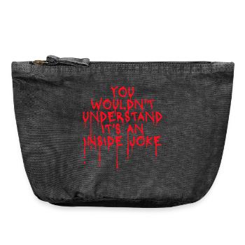You Wouldn't Understand It's An Inside Joke Spruch - Vintage Reißverschluss-Täschchen (18 x 21 cm) - Vintage Schwarz - Vorne