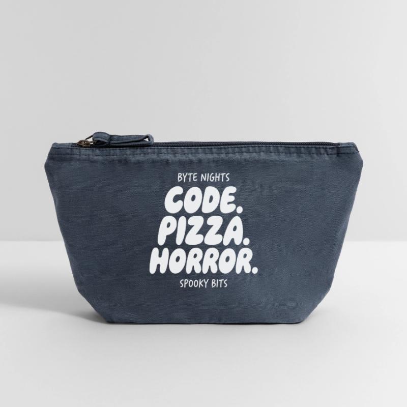 Byte Nächte: Code Pizza Horror Vintage Reißverschluss-Täschchen (18 x 21 cm)