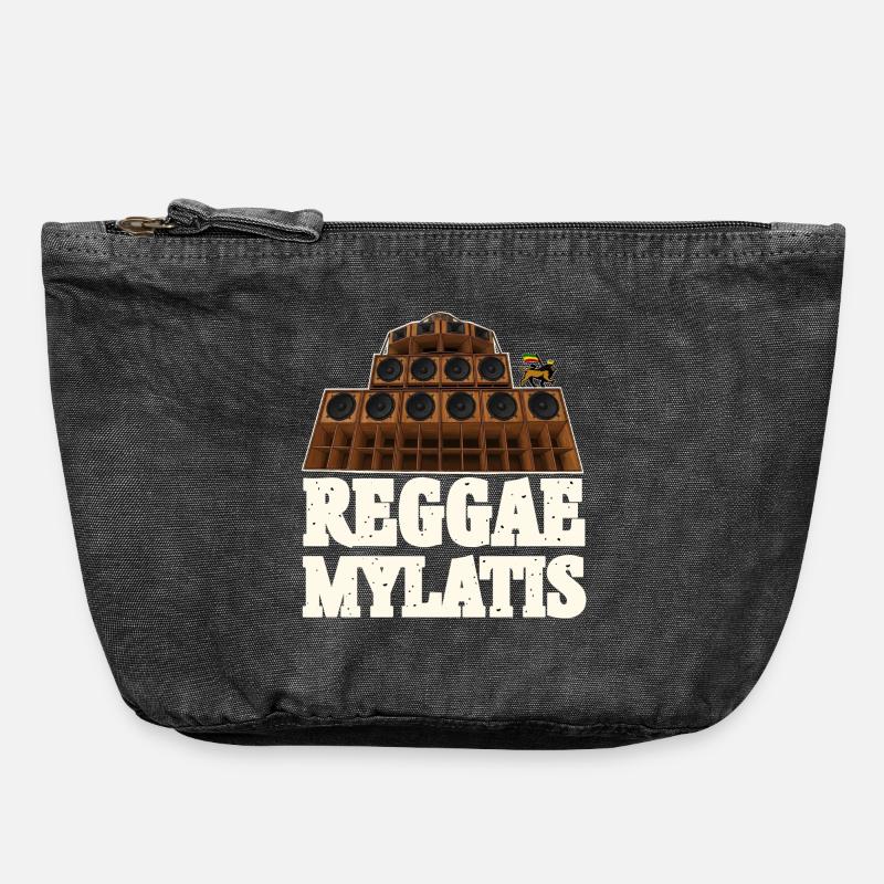 Reggae Mylatis - Pochette zippée vintage 18 x 21 cm - noir vintage