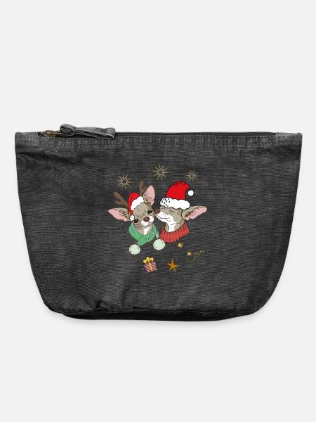 Merry Christmas - Vintage Reißverschluss-Täschchen (18 x 21 cm) - Vintage Schwarz