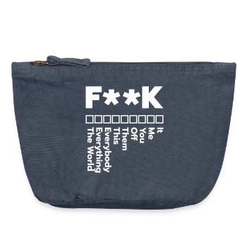 f**k it – rebellious statement design for the brave - Vintage Zip Pouch 18 x 21 cm - vintage denim - Front