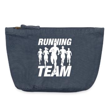 Running Team Laufen Marathon - Vintage Zip Pouch 18 x 21 cm - vintage denim - Front