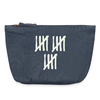 stripes_15 - Vintage Reißverschluss-Täschchen (18 x 21 cm) - Vintage Denim - Vorne