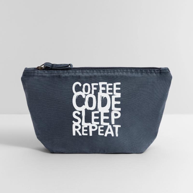 coffee code Programmer - Computer Science Work Logo Vintage Zip Pouch 18 x 21 cm
