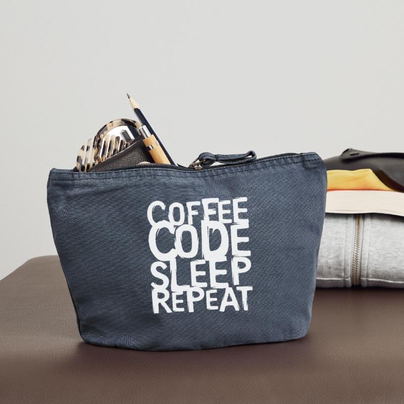 coffee code Programmer - Computer Science Work Logo Vintage Zip Pouch 18 x 21 cm