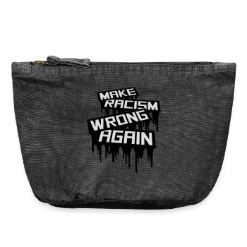 Rendre le racisme répréhensible - Pochette zippée vintage 18 x 21 cm - noir vintage - Devant