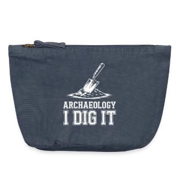 Archaeology I Dig It Tee - Vintage Zip Pouch 18 x 21 cm - vintage denim - Front
