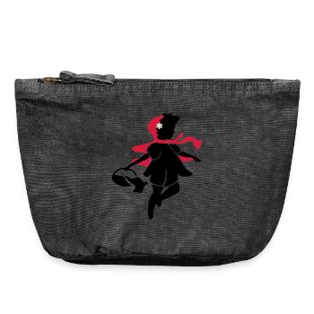 Le petit chaperon rouge sur le chemin de la - Pochette zippée vintage 18 x 21 cm - noir vintage - Devant