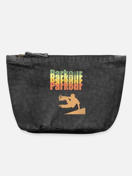 Parkour - Vintage Reißverschluss-Täschchen (18 x 21 cm) - Vintage Schwarz