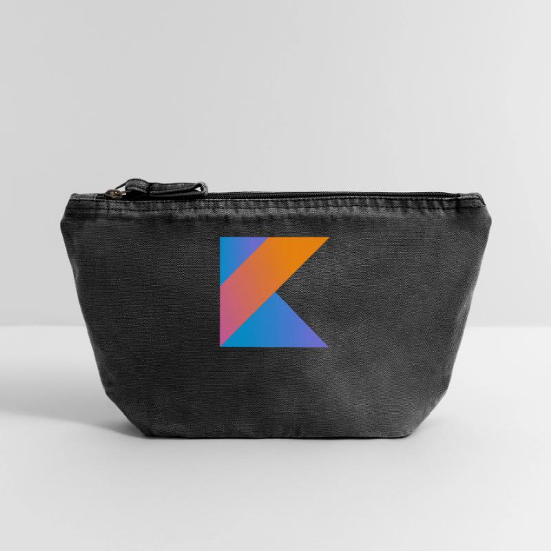 programmer nerd computer source new K sign pc c Vintage Zip Pouch 18 x 21 cm
