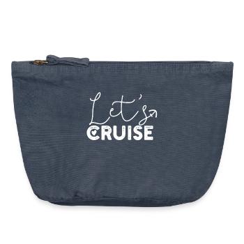 Cruise ship - Vintage Zip Pouch 18 x 21 cm - vintage denim - Front