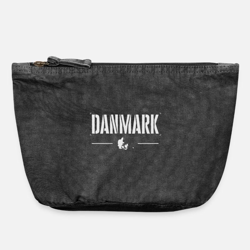 Danmark - Pochette zippée vintage 18 x 21 cm - noir vintage
