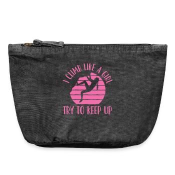 Climbing, Bouldering - Vintage Zip Pouch 18 x 21 cm - vintage black - Front