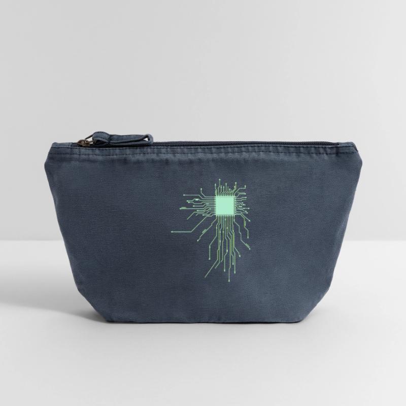 board core cpu computer nerd pc humor geek code Vintage Zip Pouch 18 x 21 cm