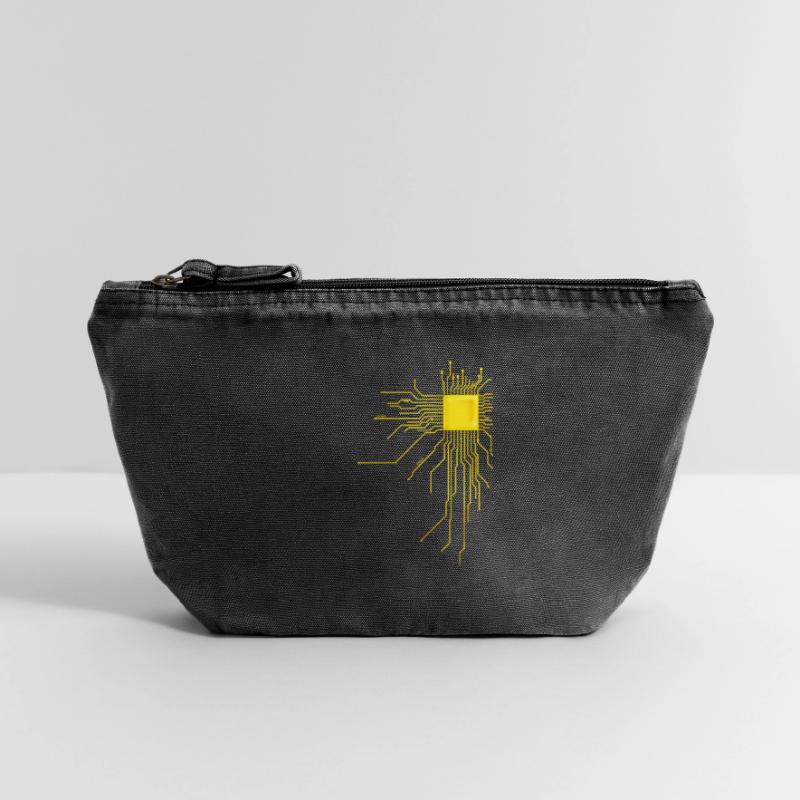 platine Core cpu Computer Nerd Programmeur admin Pochette zippée vintage 18 x 21 cm