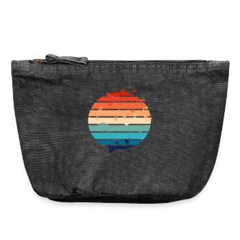 Splatter Retro Sunset - Vintage Zip Pouch 18 x 21 cm - vintage black - Front