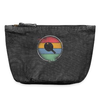 Ping-pong - Pochette zippée vintage 18 x 21 cm - noir vintage - Devant