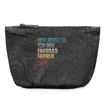 Fahrrad - Vintage Reißverschluss-Täschchen (18 x 21 cm) - Vintage Schwarz - Vorne