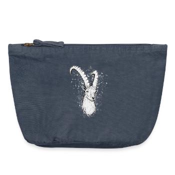 Capricorn Zodiac Sign Gift - Vintage Zip Pouch 18 x 21 cm - vintage denim - Front