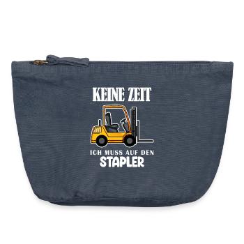 Staplerfahrer Gabelstapler Lager Logistik - Vintage Reißverschluss-Täschchen (18 x 21 cm) - Vintage Denim - Vorne
