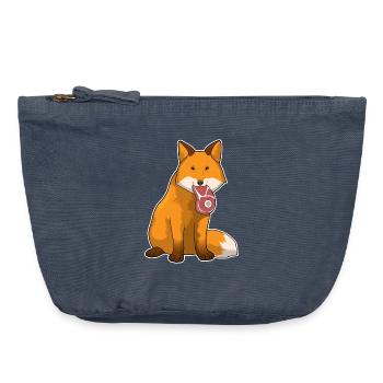 Fuchs Fleisch - Vintage Reißverschluss-Täschchen (18 x 21 cm) - Vintage Denim - Vorne