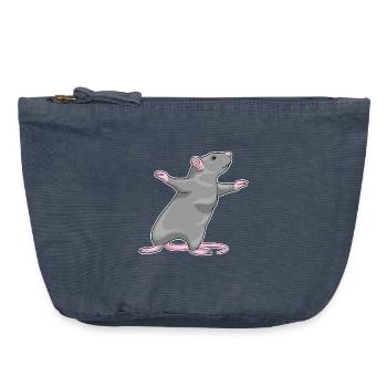 Rat Yoga Fitness Gymnastics - Vintage Zip Pouch 18 x 21 cm - vintage denim - Front