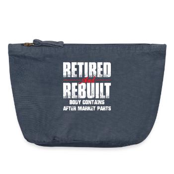 Récupération d’une chirurgie de remplacement de la hanche reconstruite à la retraite - Pochette zippée vintage 18 x 21 cm - vintage bleu jeans - Devant