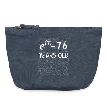 75. Geburtstag 75 Jahre Euler Identity - Vintage Reißverschluss-Täschchen (18 x 21 cm) - Vintage Denim - Vorne