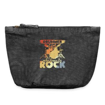 Drummer Girl - Vintage Zip Pouch 18 x 21 cm - vintage black - Front