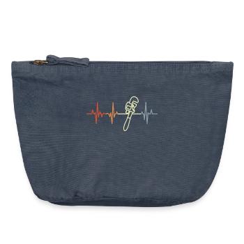 Rohrzange Herzklopfen - Vintage Reißverschluss-Täschchen (18 x 21 cm) - Vintage Denim - Vorne