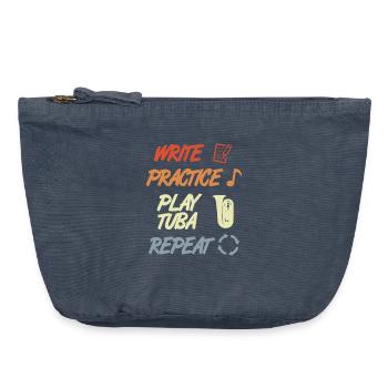 Tuba Motivation - Vintage Zip Pouch 18 x 21 cm - vintage denim - Front
