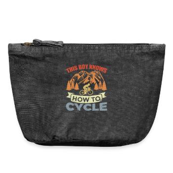 Bicycle Boy - Vintage Zip Pouch 18 x 21 cm - vintage black - Front