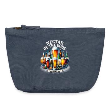 Beer Nectar of the Gods Lover Drinker Party - Vintage Zip Pouch 18 x 21 cm - vintage denim - Front