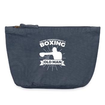 Boxing Grandfather - Vintage Zip Pouch 18 x 21 cm - vintage denim - Front