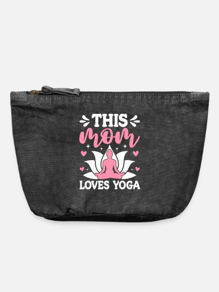 Diese Mutter liebt Yoga - Vintage Reißverschluss-Täschchen (18 x 21 cm) - Vintage Schwarz