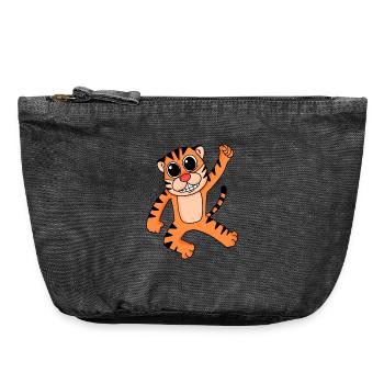 Tiger - Vintage Zip Pouch 18 x 21 cm - vintage black - Front
