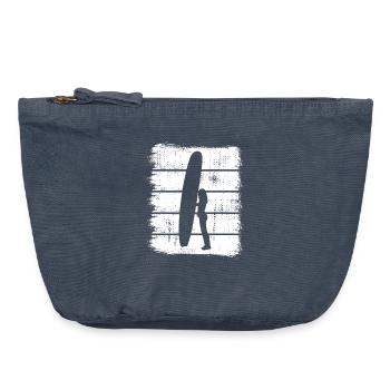 Conception de surfeur - Pochette zippée vintage 18 x 21 cm - vintage bleu jeans - Devant
