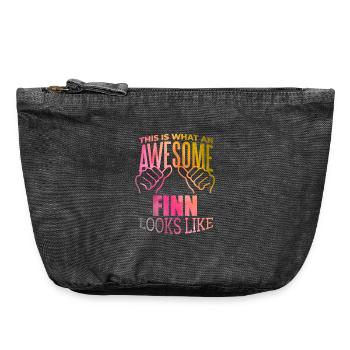 Finland - Vintage Zip Pouch 18 x 21 cm - vintage black - Front