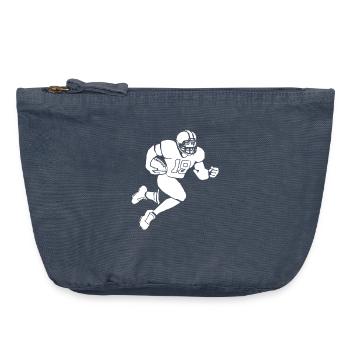 Football Player - Vintage Zip Pouch 18 x 21 cm - vintage denim - Front