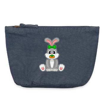 Bunny Baby Pacifier - Vintage Zip Pouch 18 x 21 cm - vintage denim - Front