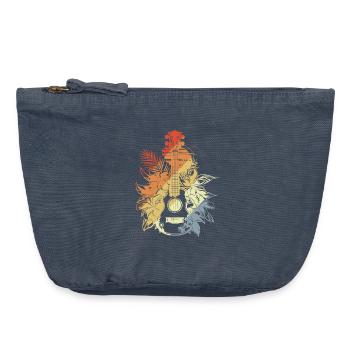 Ukulele Cartoon Look - Vintage Reißverschluss-Täschchen (18 x 21 cm) - Vintage Denim - Vorne