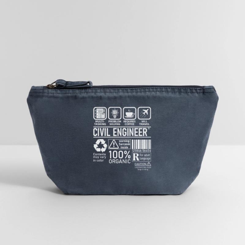 Civil Engineer multi tasking problem solving Vintage Zip Pouch 18 x 21 cm