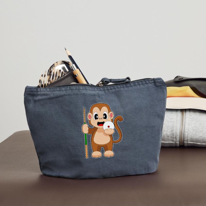 Queue de billard Monkey Pochette zippée vintage 18 x 21 cm