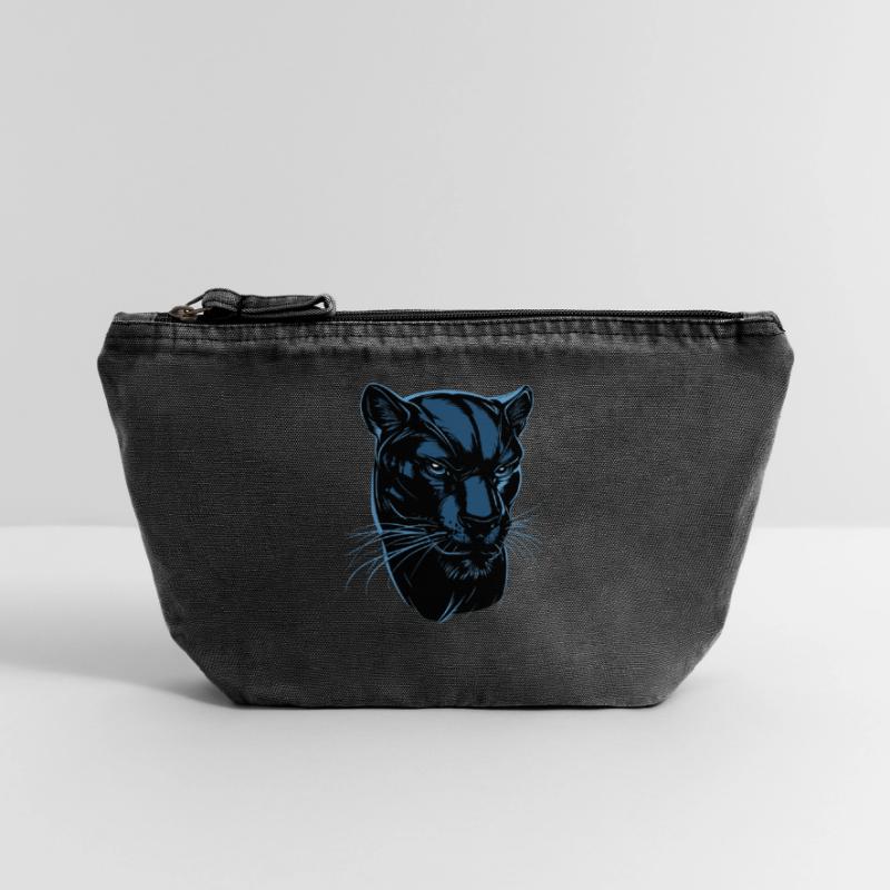 Panther Leopard Raubkatze Süße Großkatze Panter Vintage Reißverschluss-Täschchen (18 x 21 cm)