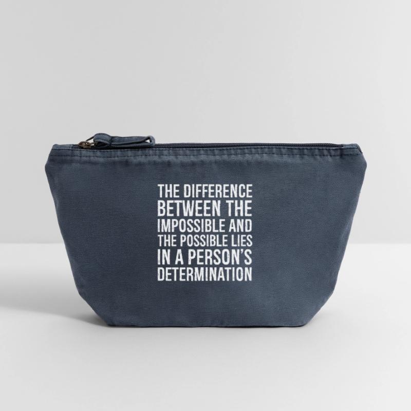 the difference between the impossible and the Vintage Zip Pouch 18 x 21 cm