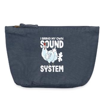 Public Fart Funny Inappropriate - Vintage Zip Pouch 18 x 21 cm - vintage denim - Front