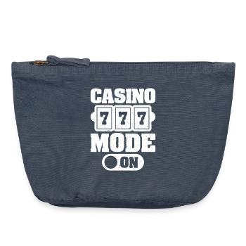 Casino Gambler Mode On Gambling - Vintage Zip Pouch 18 x 21 cm - vintage denim - Front