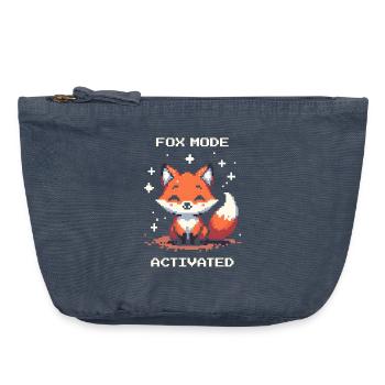 Fuchsmodus aktiviert | Schlauer Fuchs - Vintage Reißverschluss-Täschchen (18 x 21 cm) - Vintage Denim - Vorne